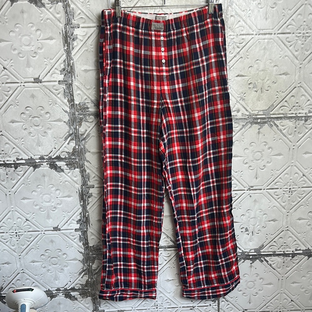 J. Crew Red and Black Plaid Lounge pajama Pants